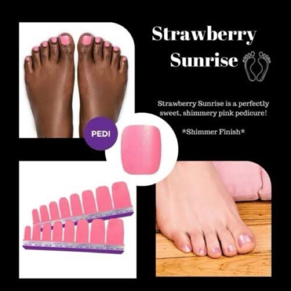 Color Street Pink Nail Polish Strips Strawberry Sunrise